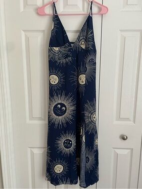 Navy Sun & Moon Slip Dress